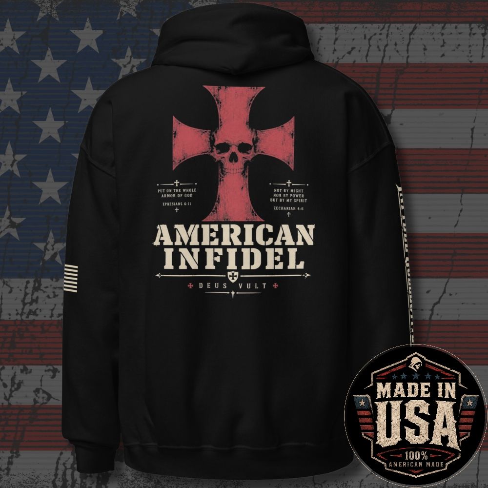 USA Made Deus Vult American Infidel Hoodie