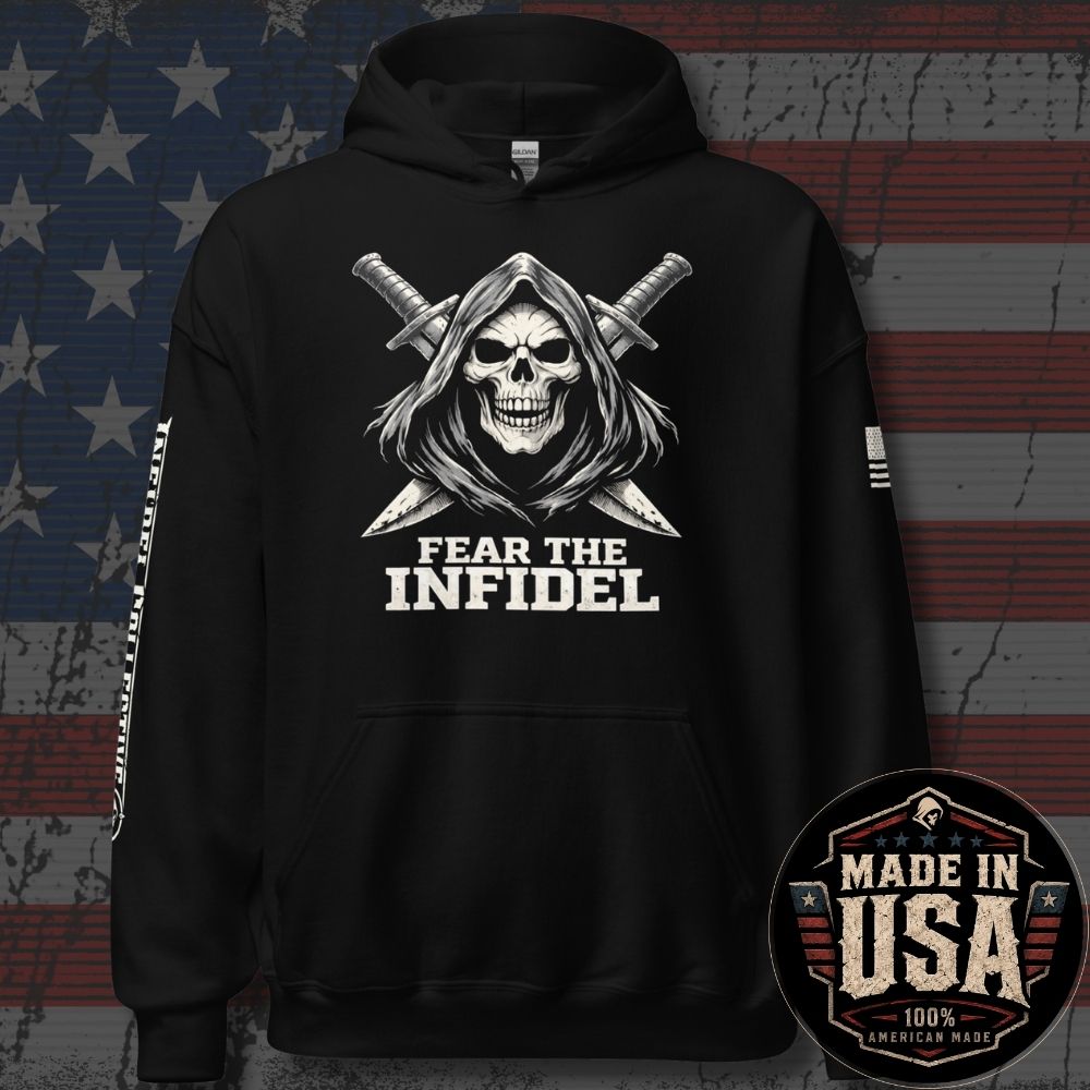 USA Made Fear the Infidel Reaper Hoodie