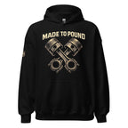 Made to Pound Pistons Black Hoodie  Infidel Collective