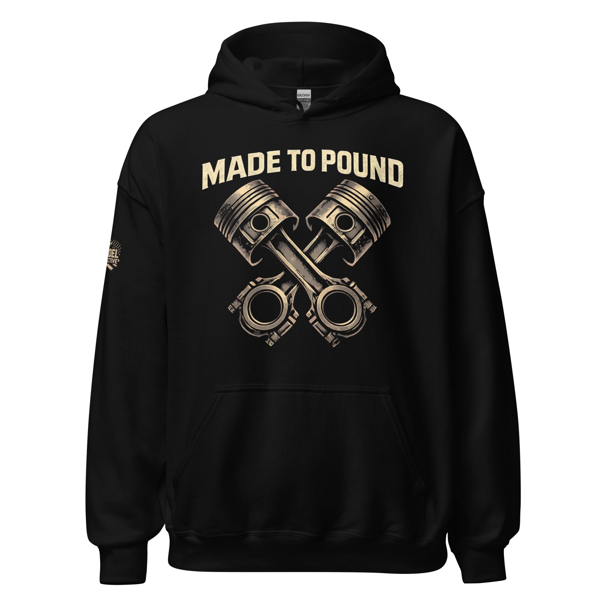 Made to Pound Pistons Black Hoodie  Infidel Collective