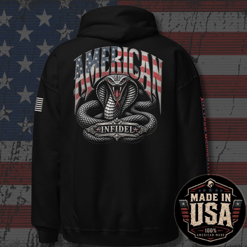 USA Made Patriotic Cobra Infidel Hoodie
