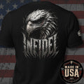 USA Made Infidel Eagle Head Back Print Tee