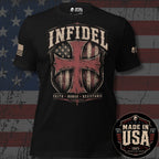 USA Made Infidel Faith Honor Resistance Shield Tee