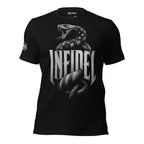 Infidel Flag Serpent graphic black tee from Infidel Collective