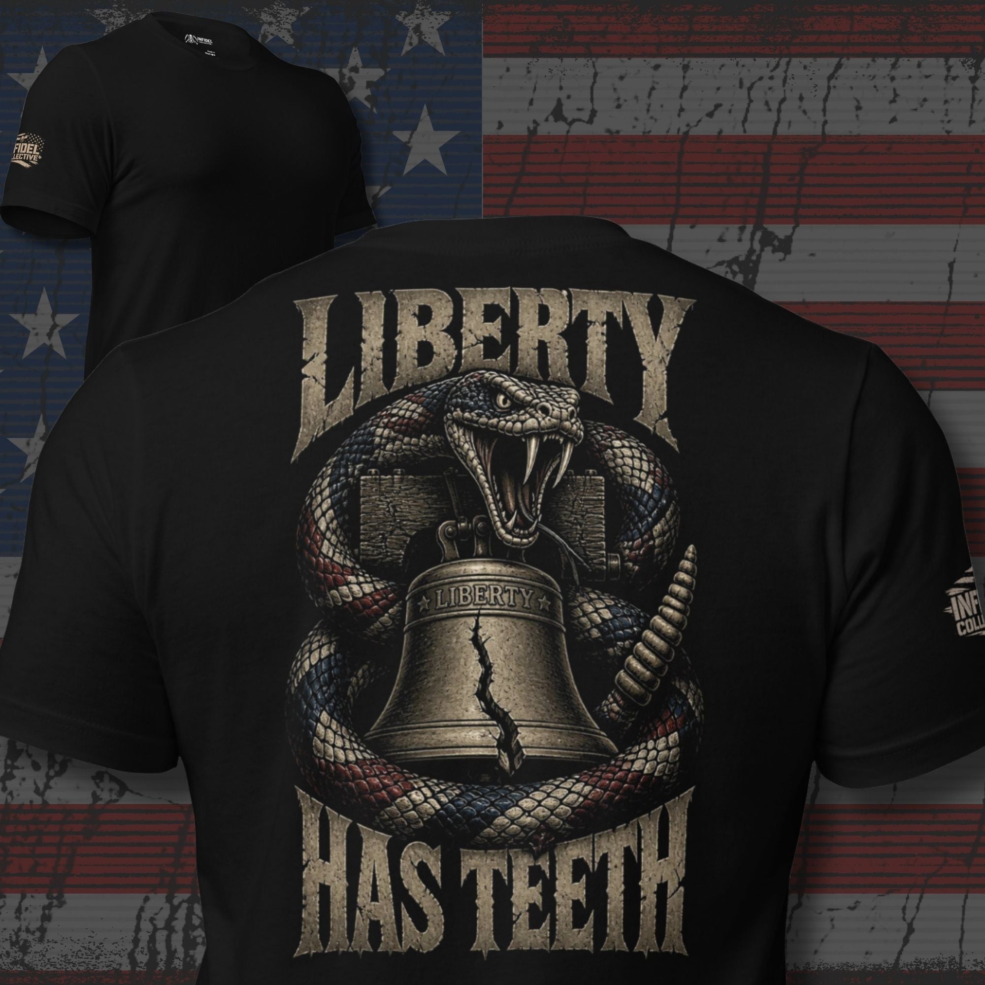 Liberty Has Teeth Back Print Tee