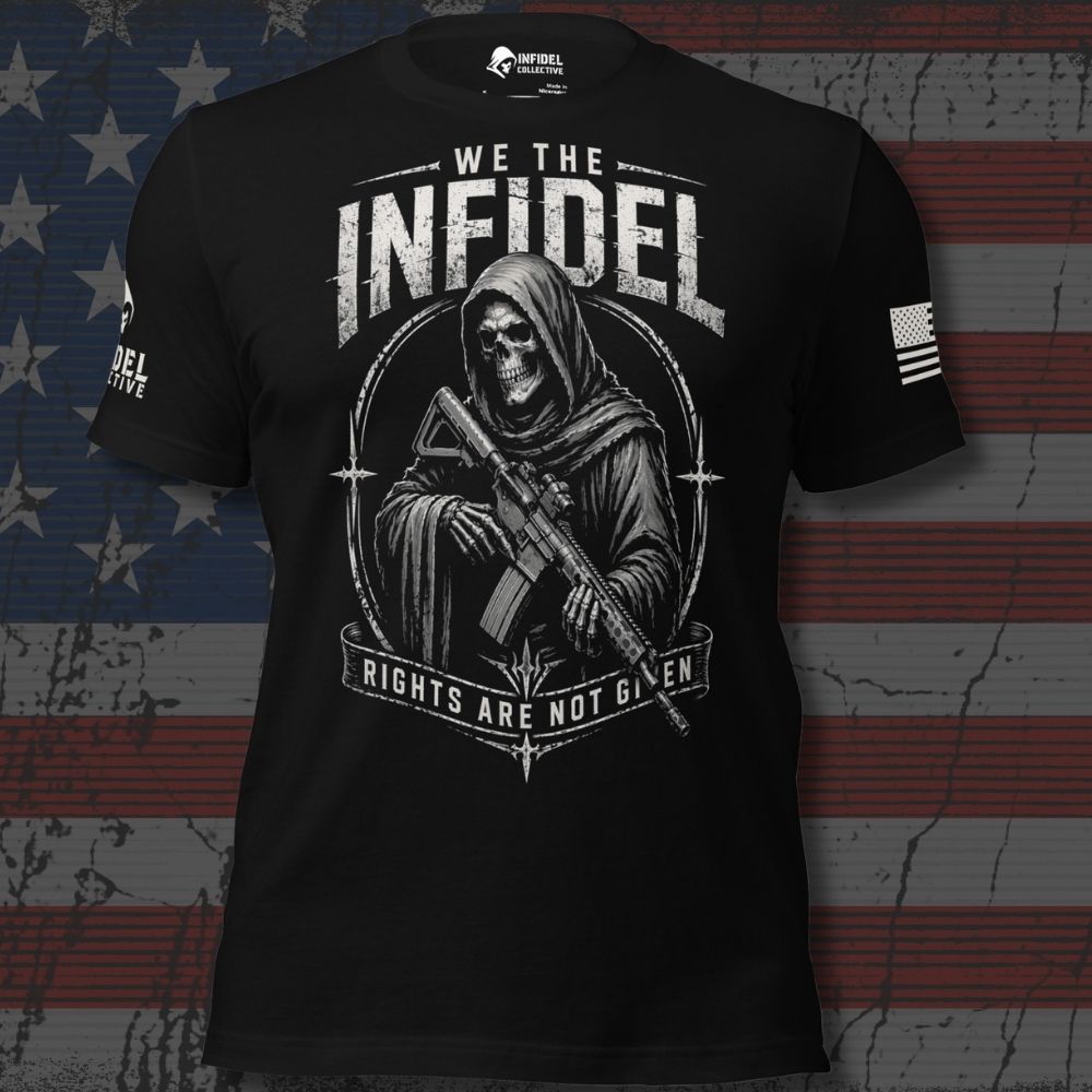 Front view of Black Rights Are Not Given Reaper tee.