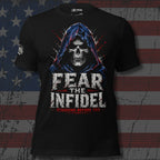 Standing Before You Reaper graphic black tee from Infidel Collective