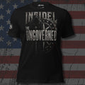 The Ungoverned Infidel hooded tactical reaper front print black tee from Infidel Collective