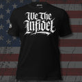 We the Infidel declaration script front print black tee from Infidel Collective