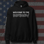 Welcome to the Shitshow front print black hoodie from Infidel Collective