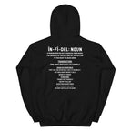 Infidel definition back print black hoodie from Infidel Collective