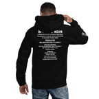 Infidel definition back print black hoodie from Infidel Collective