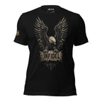 Infidel Eagle Crest graphic black tee from Infidel Collective