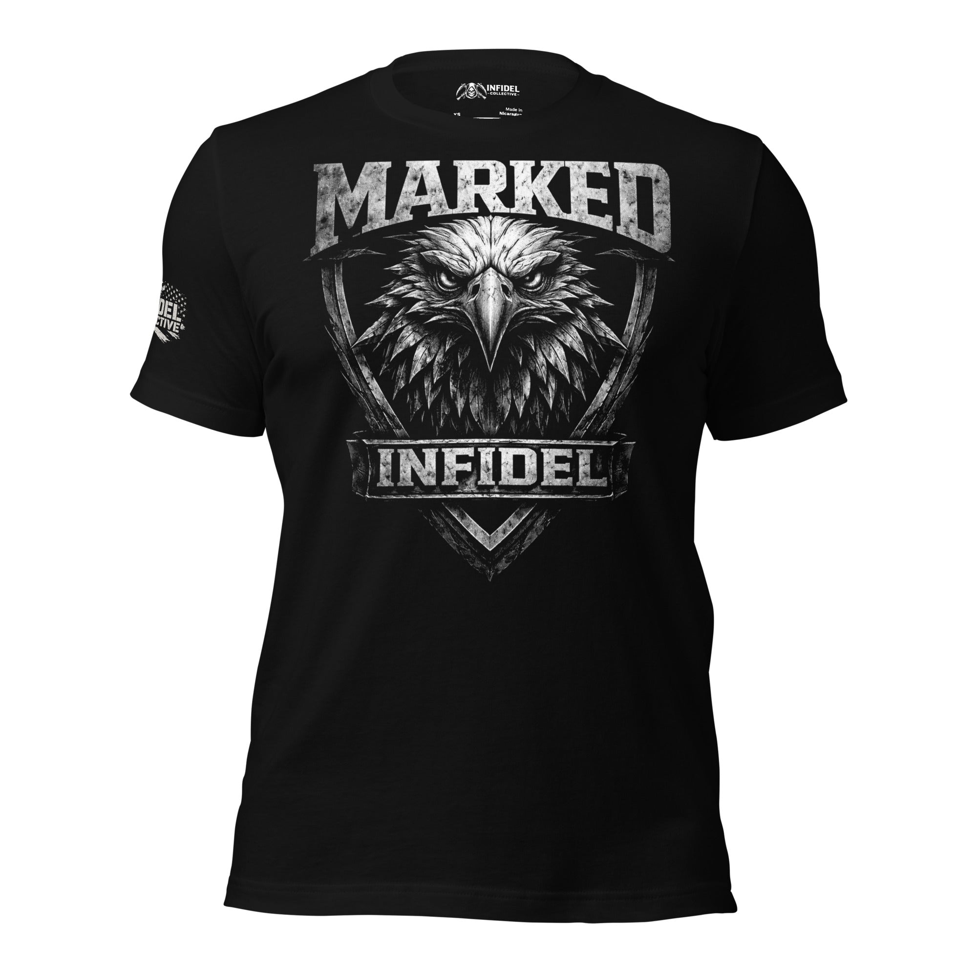 Infidel Eagle Head graphic black tee from Infidel Collective