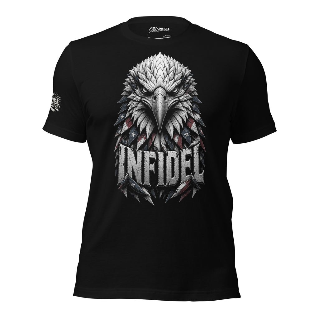 Infidel Eagle Head graphic black tee from Infidel Collective
