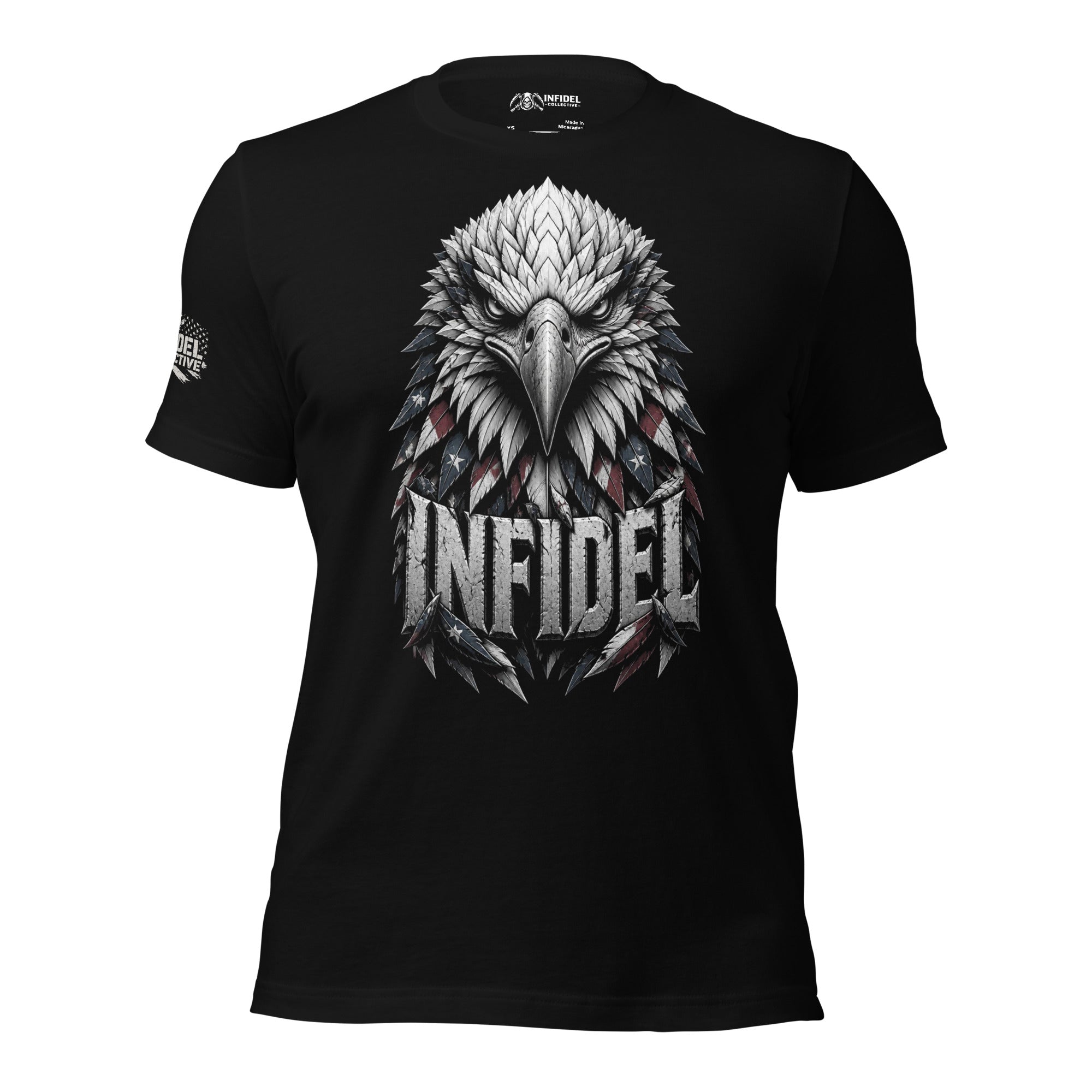 Infidel Eagle Head graphic black tee from Infidel Collective