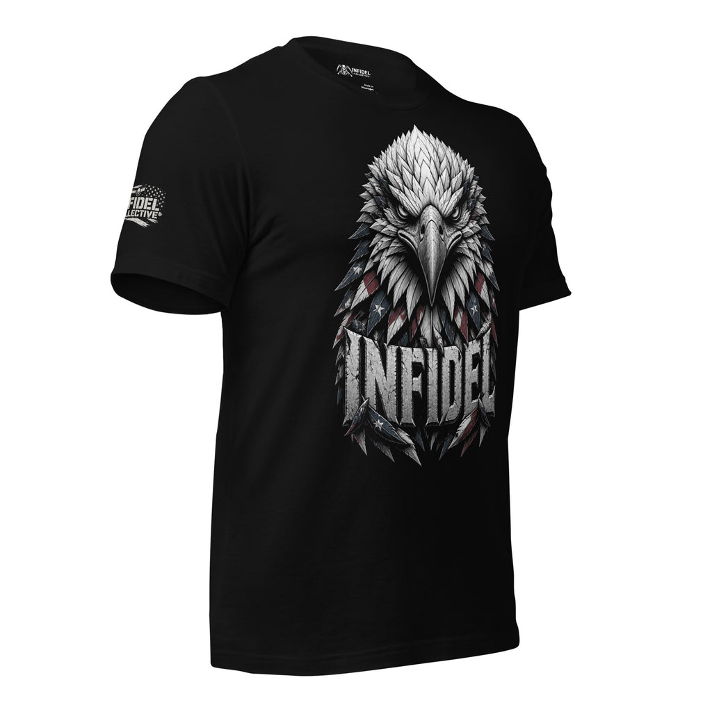 Infidel Eagle Head graphic black tee from Infidel Collective