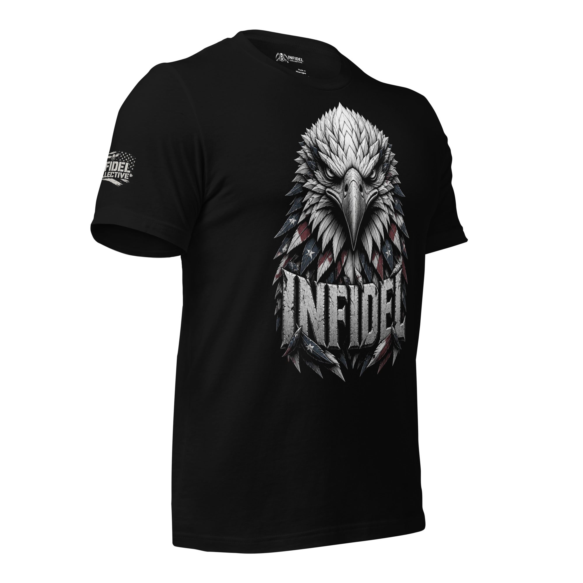 Infidel Eagle Head graphic black tee from Infidel Collective
