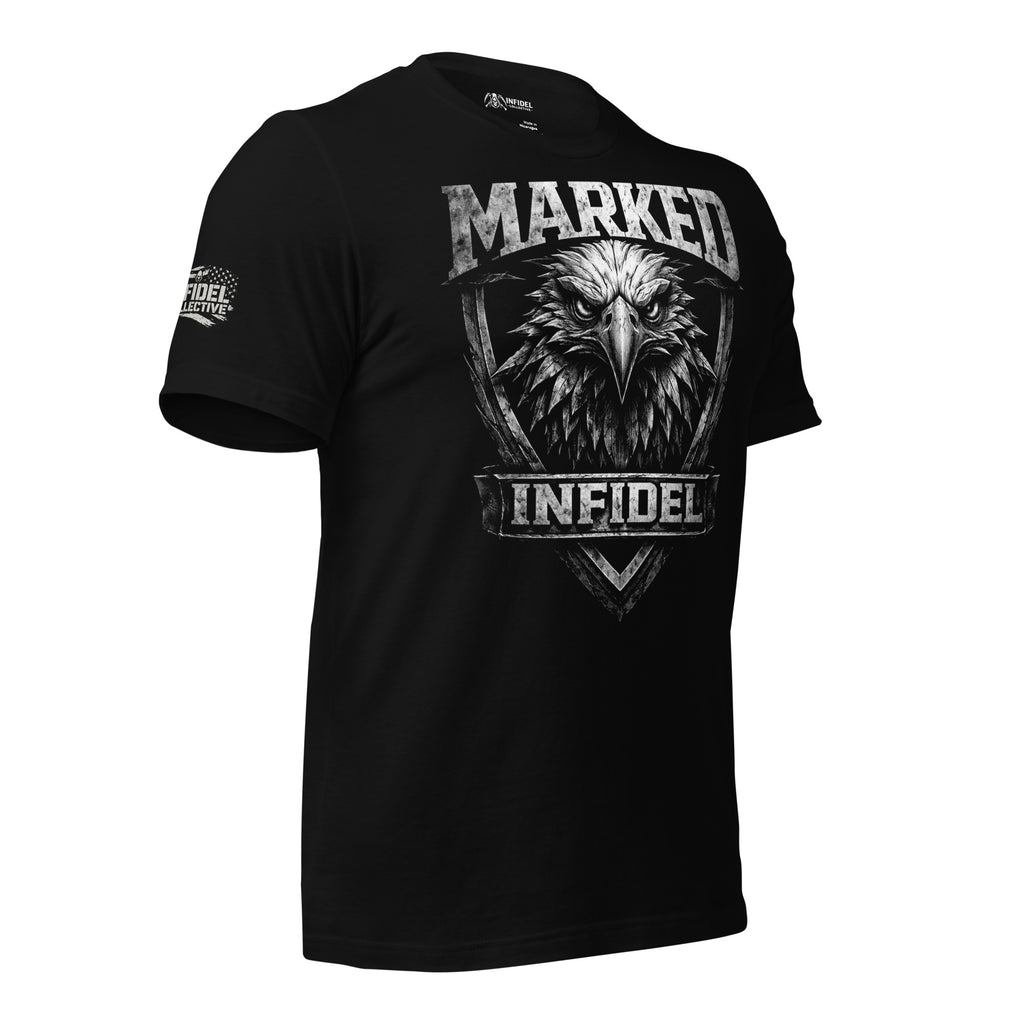 Infidel Eagle Head graphic black tee from Infidel Collective