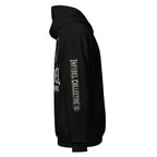 Black hoodie featuring the Infidel Fear None Hooded Knight graphic, right-side view