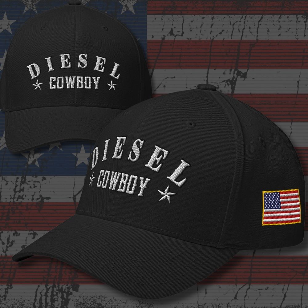 Product image of Diesel Cowboy Flexfit Hat with its embroidered design