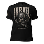Infidel Road Calls broken chain skull biker graphic black tee