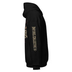 Infidel Without Apology hooded knight back print black hoodie from Infidel Collective