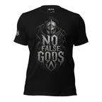 No False Gods Infidel Spartan graphic black tee from Infidel Collective