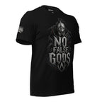 No False Gods Infidel Spartan graphic black tee from Infidel Collective