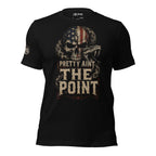Pretty Ain’t the Point women skull and rattlesnake graphic black tee from Infidel Collective