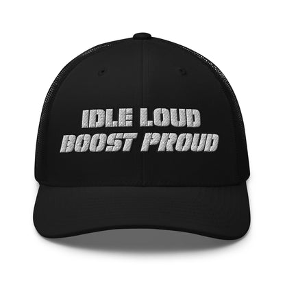 Hats Black Snapback Custom Trucker Hat to Wear Proud – Idle Loud Boost Proud Mens Diesel Hats Infidel Collective