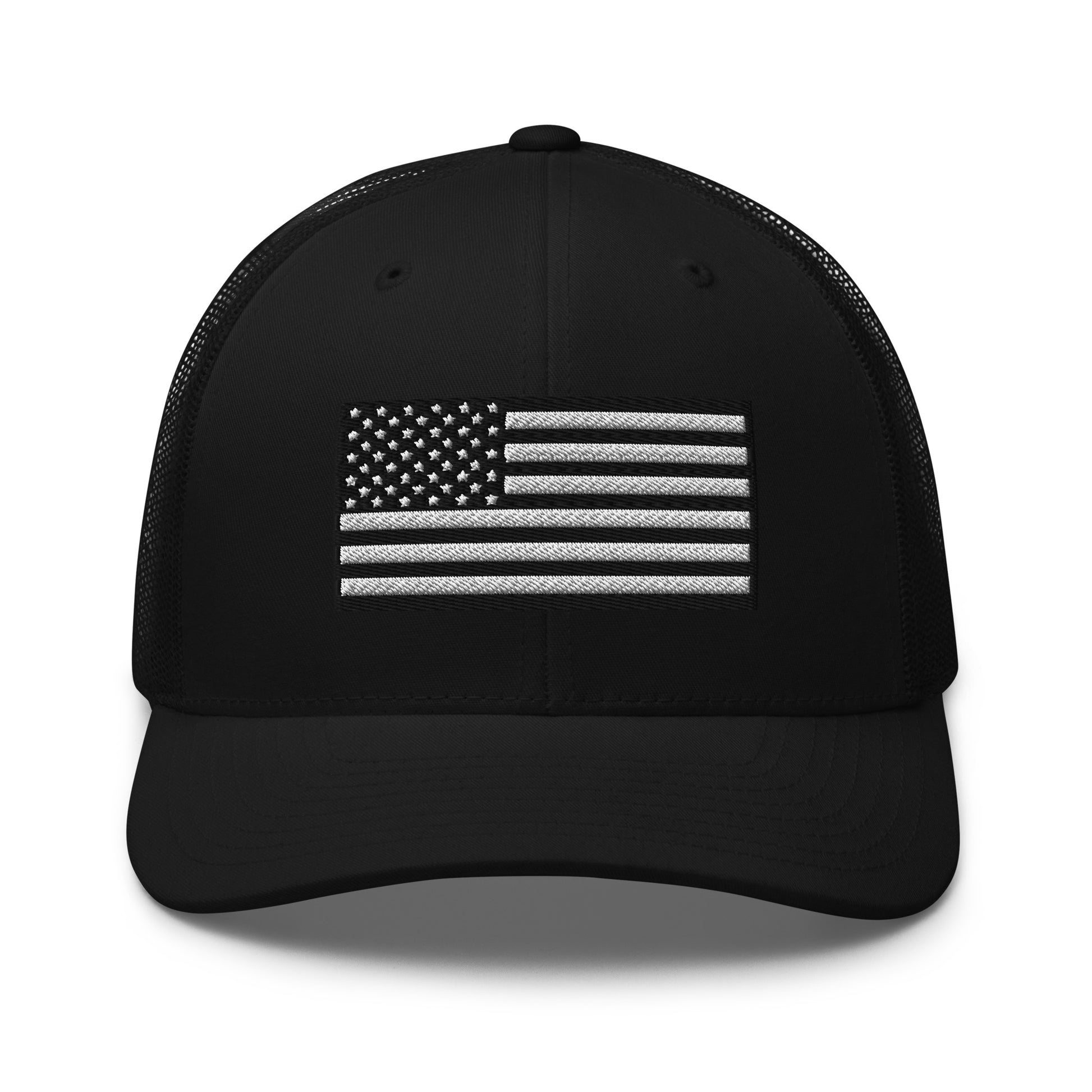 Monochrome US Flag Patriotic Hat - Snapback Custom Trucker Hats is 20 Colors  Infidel Collective