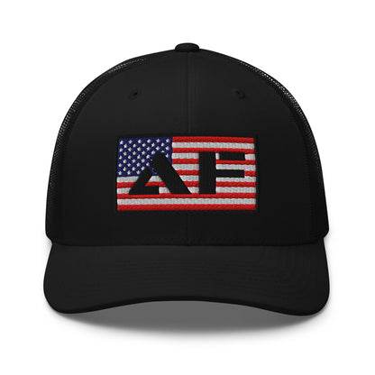 AF American Freedom Flag Snapback Custom Trucker Hat  Infidel Collective