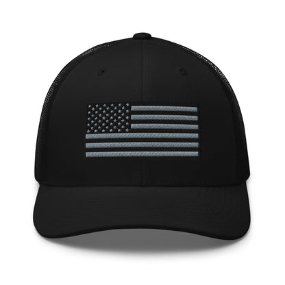 Blackout USA Flag Best Patriotic Custom Snapback Trucker Hats (20 Colors)  Infidel Collective