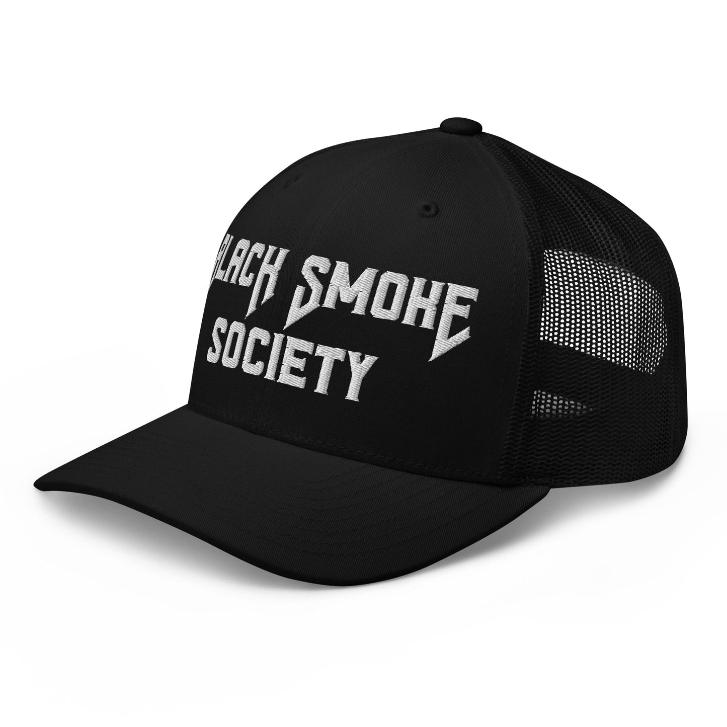 Hats  Snapback Custom Trucker Hat to Rep the Black Smoke Society Lifestyle Infidel Collective