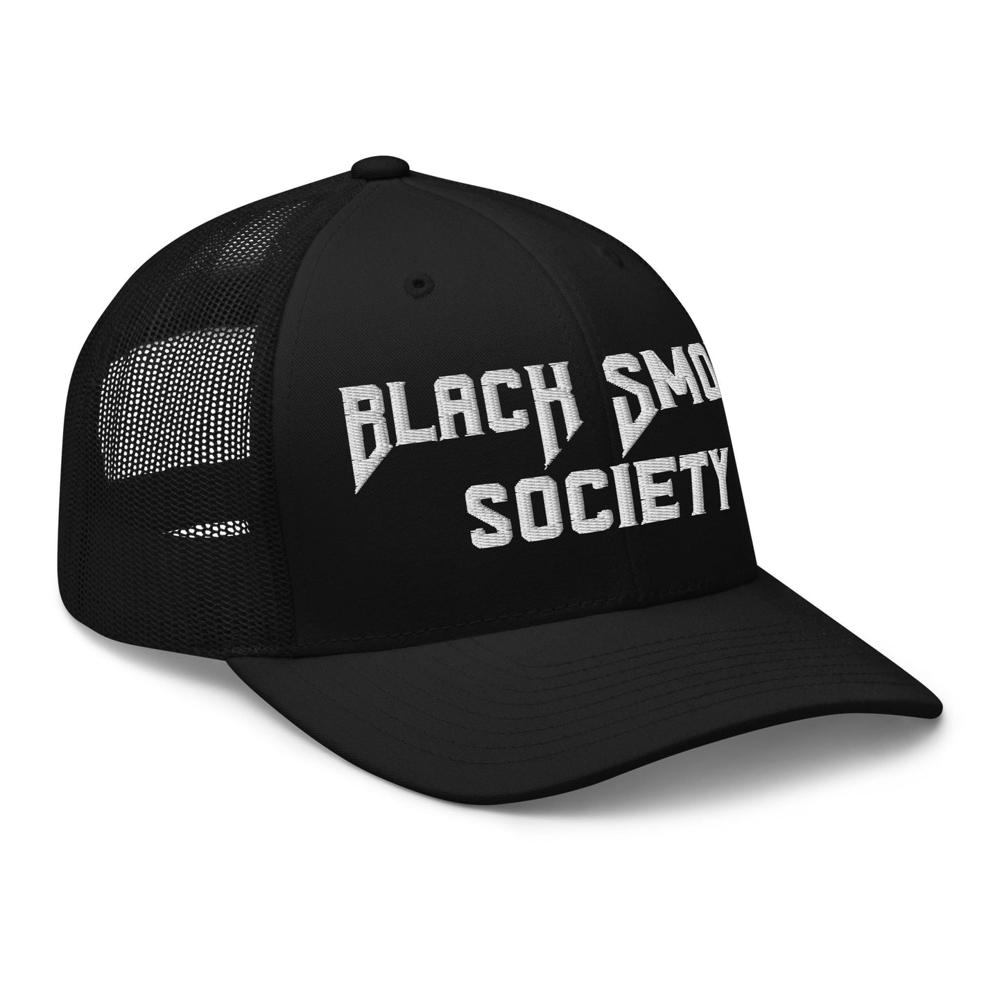 Hats  Snapback Custom Trucker Hat to Rep the Black Smoke Society Lifestyle Infidel Collective