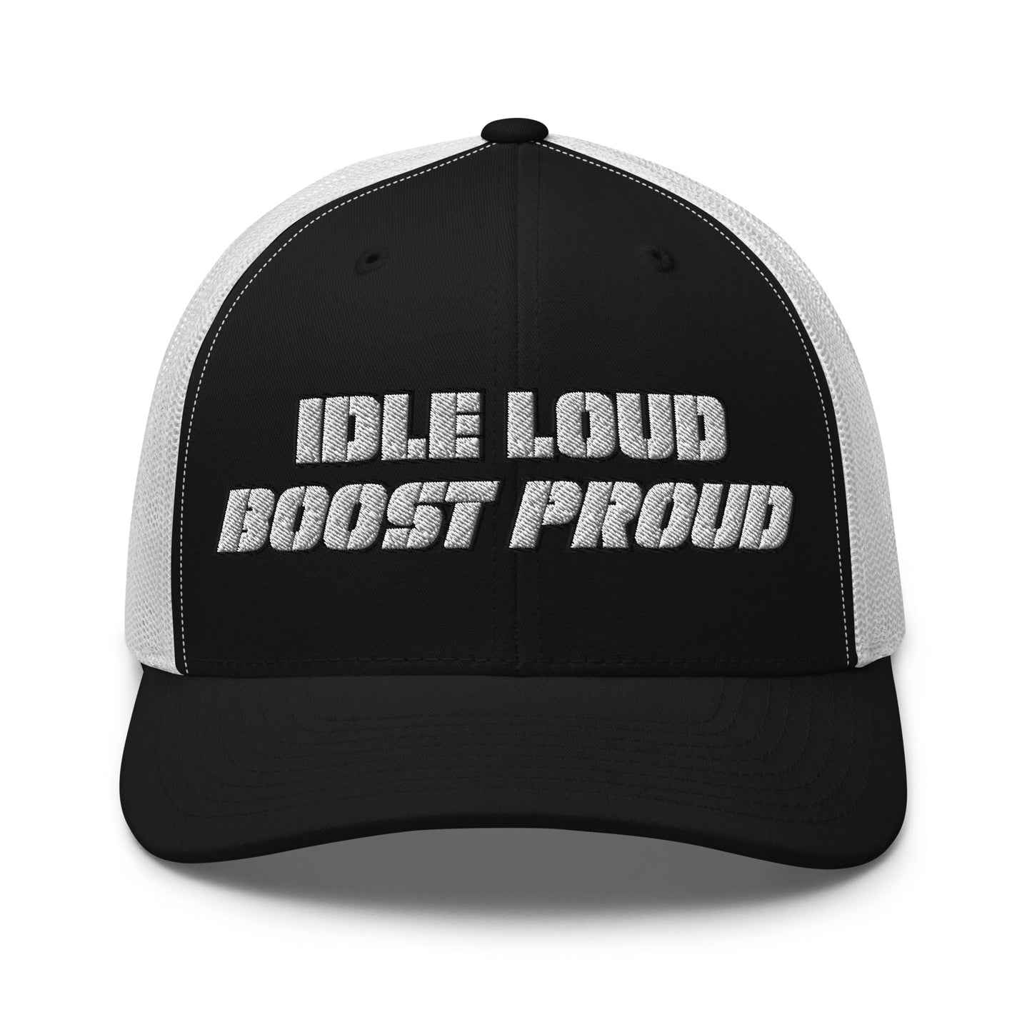 Hats Black-White Snapback Custom Trucker Hat to Wear Proud – Idle Loud Boost Proud Mens Diesel Hats Infidel Collective