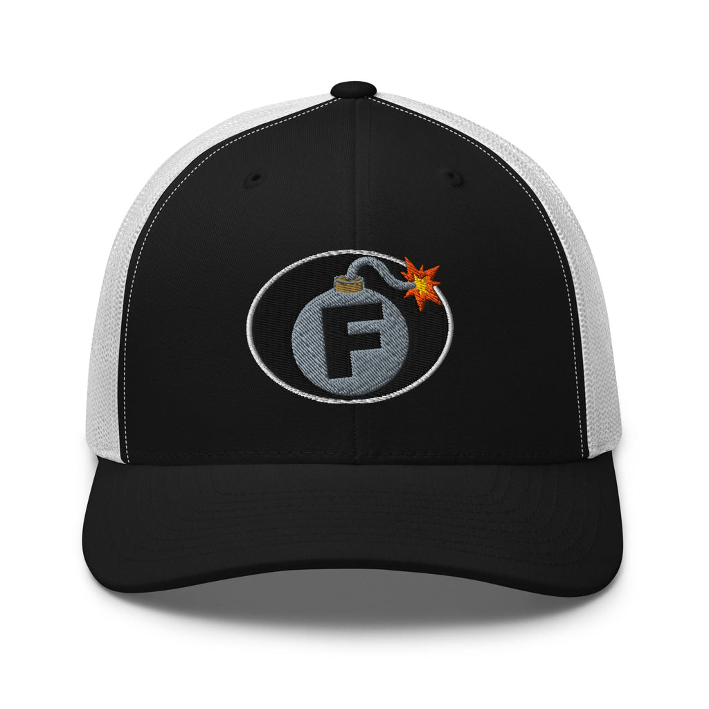 Hats Black-White Custom Snapback Trucker Hat Funny NSFW F-Bomb Cap in 20 Colors Infidel Collective