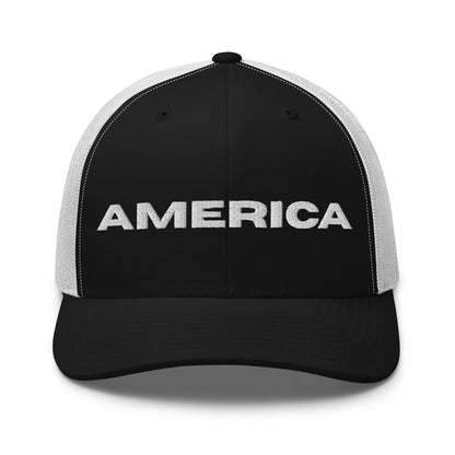Snapback Custom Trucker Hats AMERICA Cool Patriotic Cap White Stitch  Infidel Collective