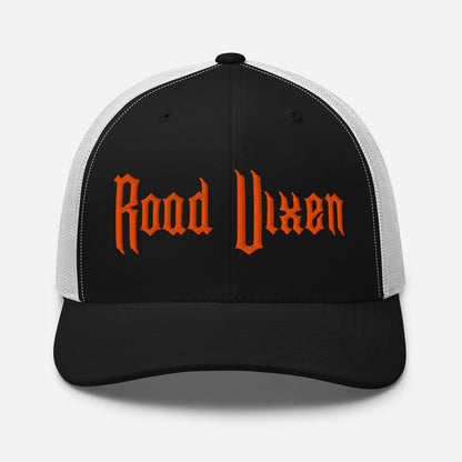 Snapback Custom Trucker Hats Road Vixen Cap for Sexy Women - Orange Stitch  Infidel Collective