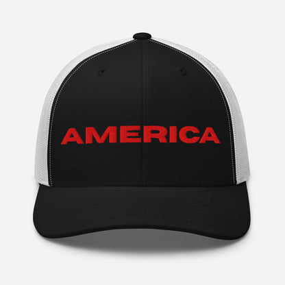 Cool AMERICA Custom Patriotic Red Stitch Snapback Trucker Hats (11 Colors)  Infidel Collective