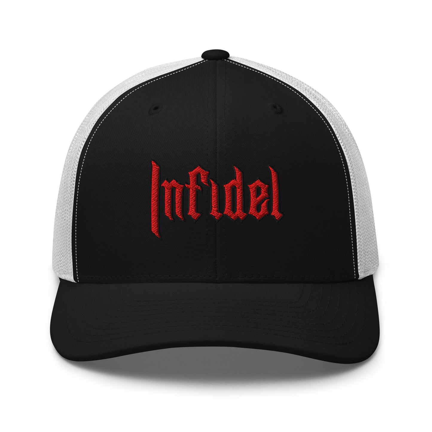 Snapback Custom Trucker Hats INFIDEL Red Stitch Badass Cap for Men & Women  Infidel Collective