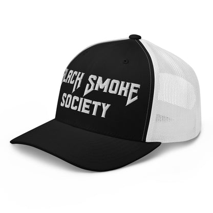 Hats  Snapback Custom Trucker Hat to Rep the Black Smoke Society Lifestyle Infidel Collective