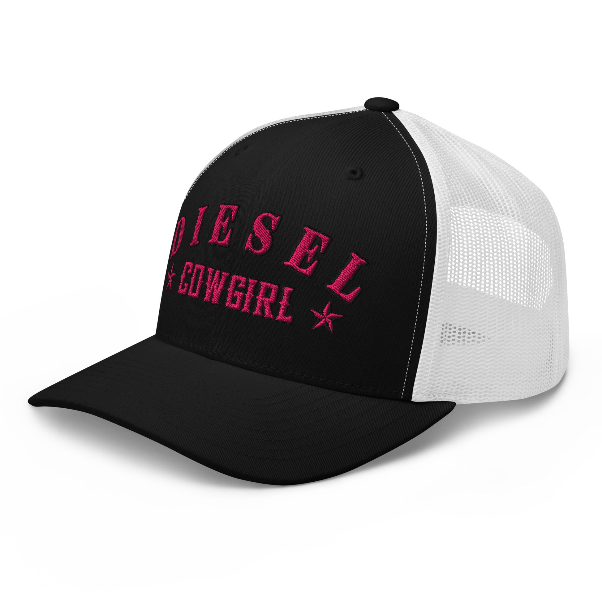 Custom Diesel Cowgirl Hat – Pink Stitch Snapback Trucker Cap for Diesel Gang Women  Infidel Collective
