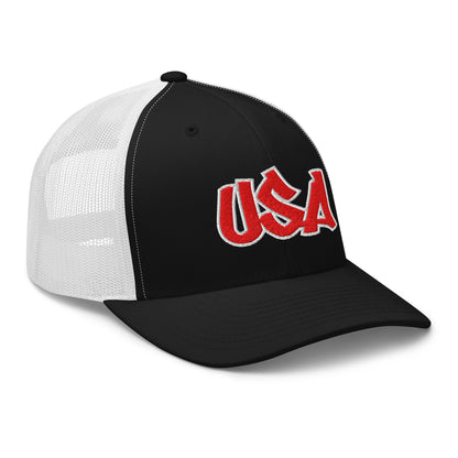 Cool USA Street Script Custom Patriotic Snapback Trucker Hats for Men & Women (20 Colors)  Infidel Collective