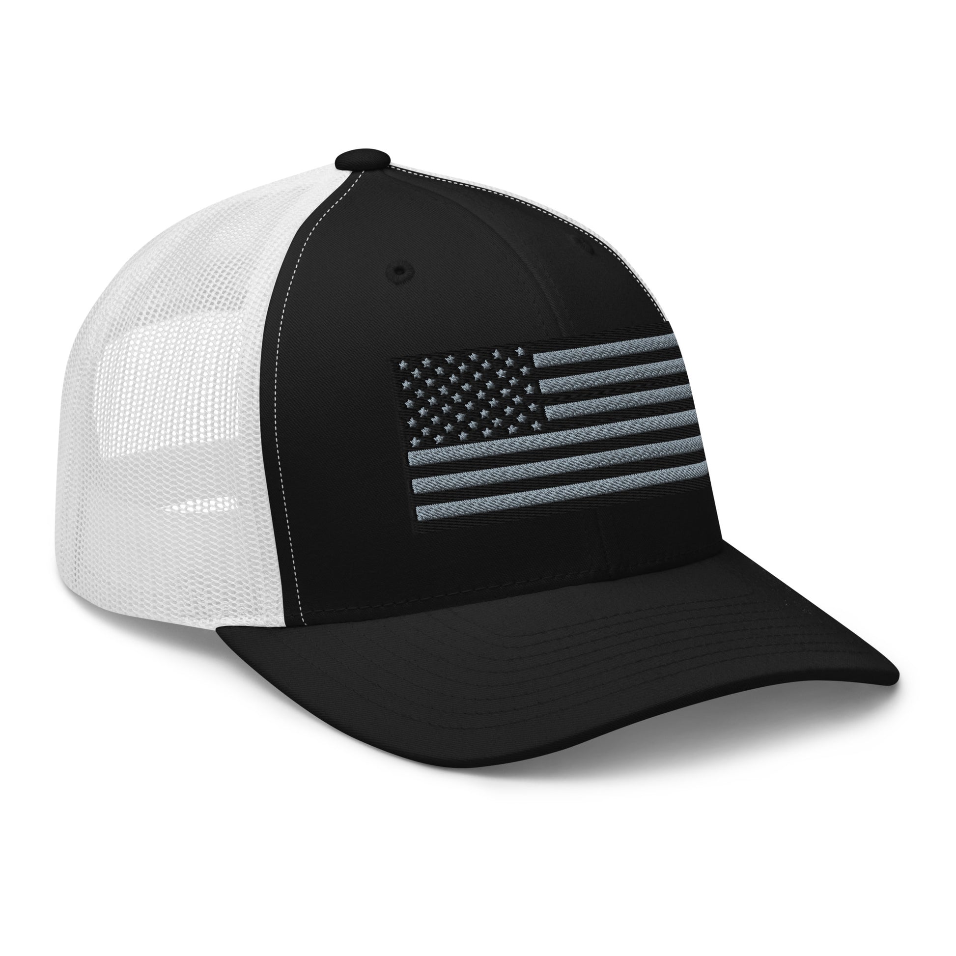 Blackout USA Flag Best Patriotic Custom Snapback Trucker Hats (20 Colors)  Infidel Collective