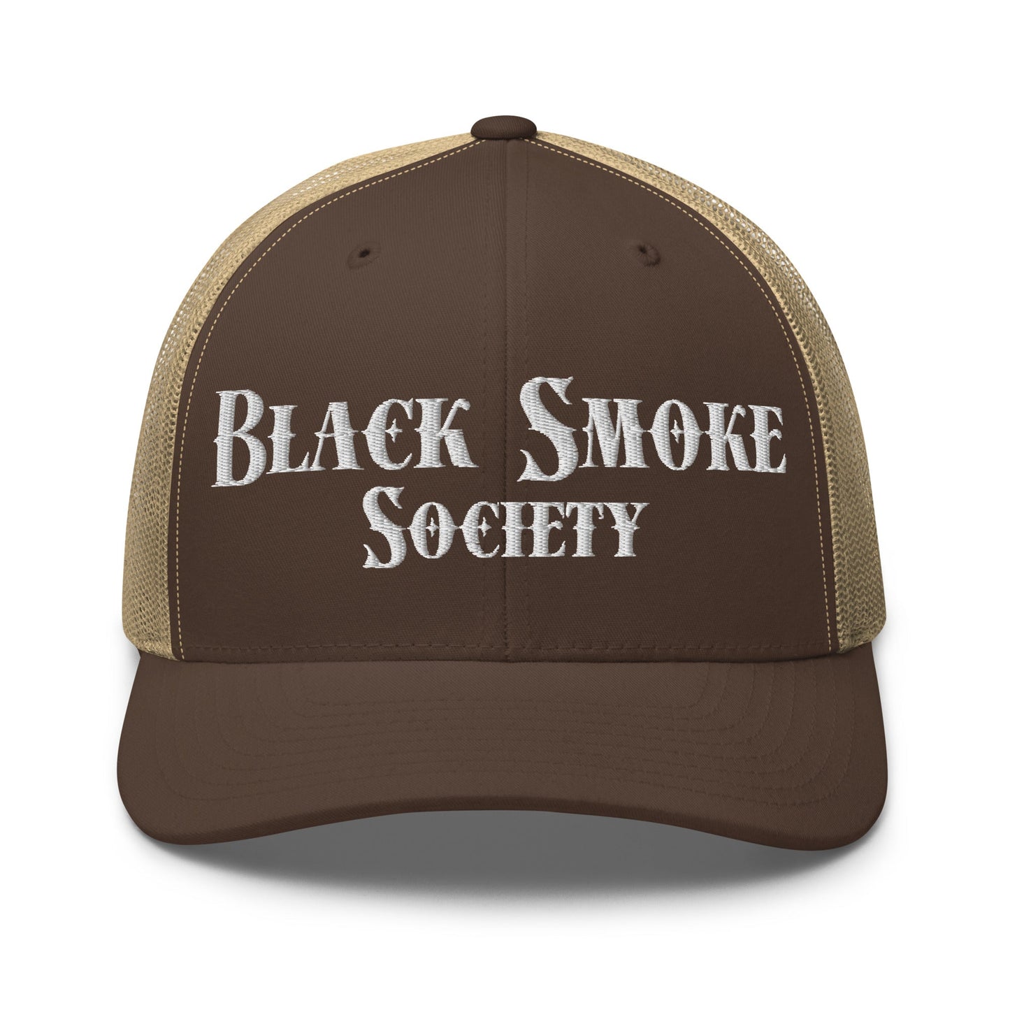 Hats Brown-Khaki Snapback Custom Trucker Hat Black Smoke Society Cap For Men & Women Infidel Collective