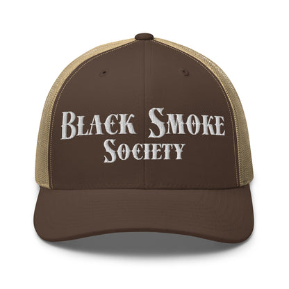 Hats Brown-Khaki Snapback Custom Trucker Hat Black Smoke Society Cap For Men & Women Infidel Collective