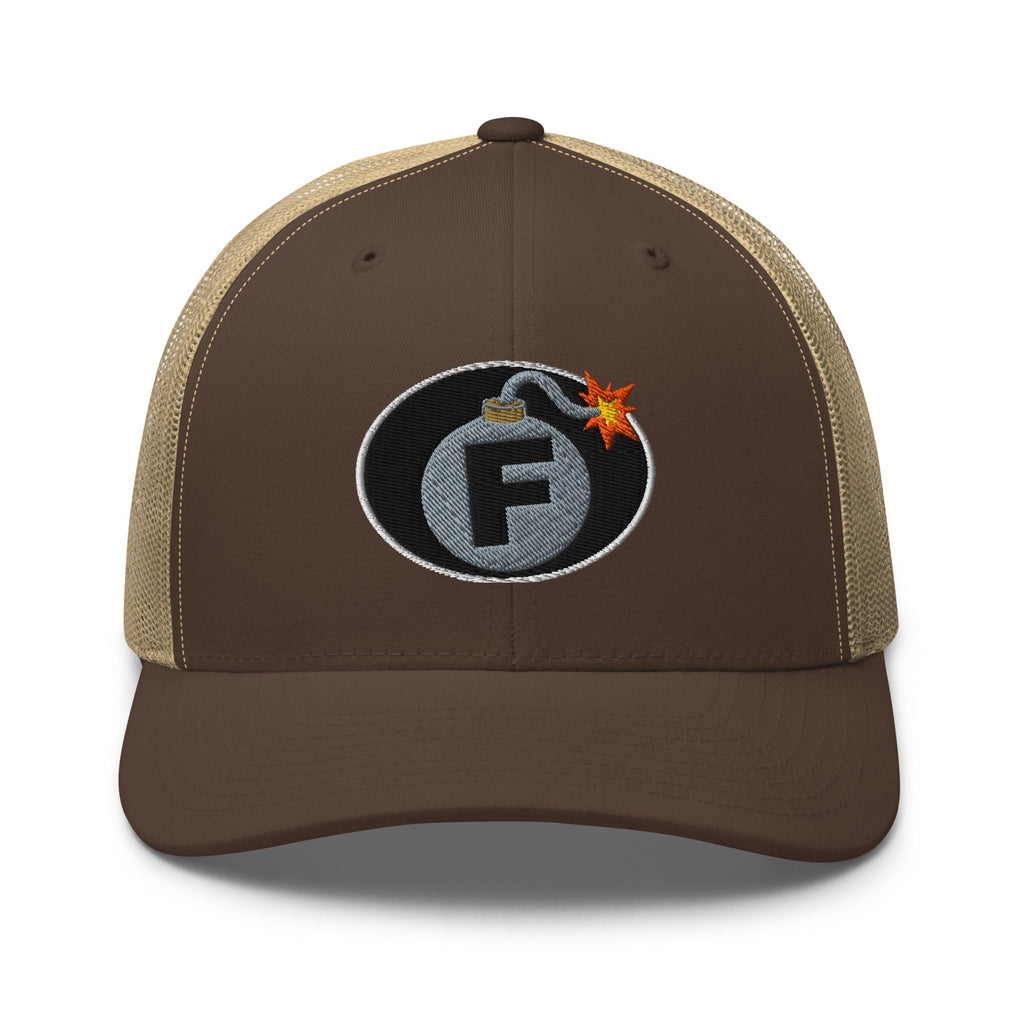 Hats Brown-Khaki Custom Snapback Trucker Hat Funny NSFW F-Bomb Cap in 20 Colors Infidel Collective