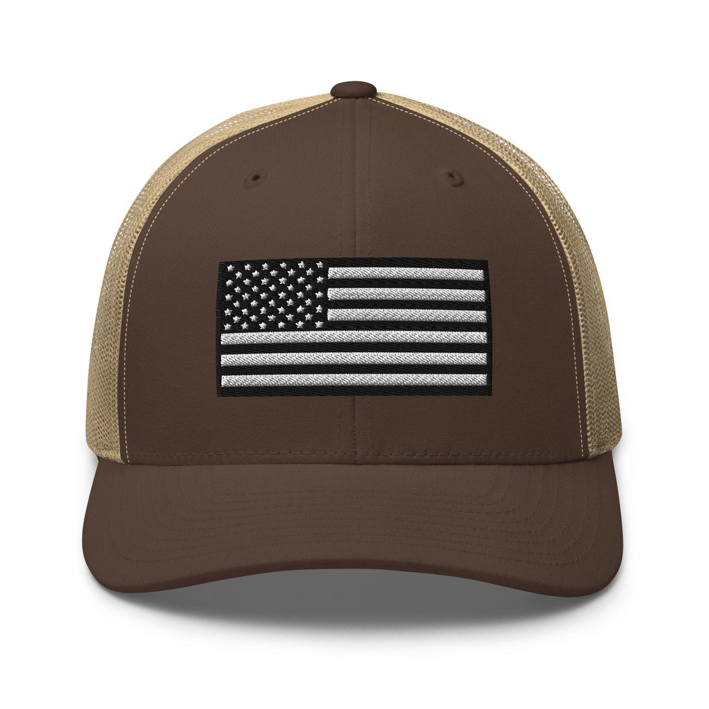 Monochrome US Flag Patriotic Hat - Snapback Custom Trucker Hats is 20 Colors  Infidel Collective